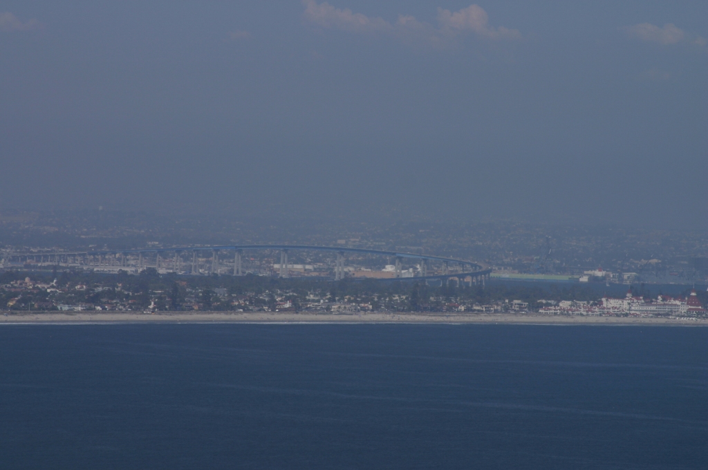 The Coronado Bridge as seen from Point Loma